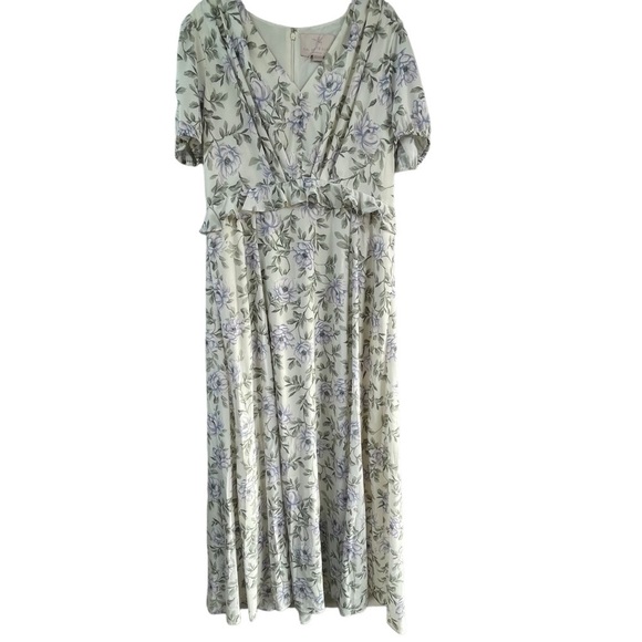Gal Meets Glam Phoebe Floral Chiffon Maxi Dress Feminine Romantic Cottagecore 16 - Picture 1 of 15
